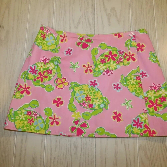 Lilly Pulitzer Connie Reversible Skirt Size 8 Pink Sands Vintage White Label - Picture 3 of 8